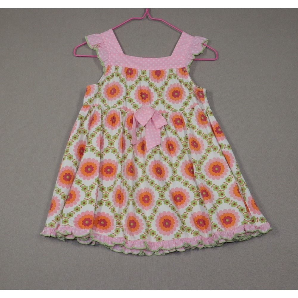 Baby Lulu Girls Vintage Floral Dress  with Bow Front‎ - Size 24M